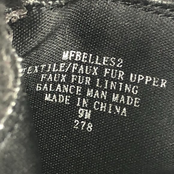 Marc Fisher Belles 2 Suede Faux Fur Ankle Boot, Black, Women's 9 - Picture 9 of 9